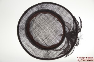 Dameshoed Bronté donker bruin sinamay sisal 56,5 [nieuw]