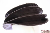 Ladies Pagode-hat The Madhatter aubergine brown faux oistrich leather 54-57 [New]