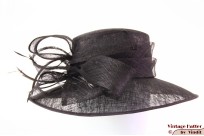 Wide ladies hat Favorite Modell dark brown sinamay 57 [new]