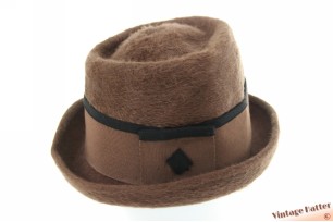 Asymmetric ladies hat Alpina brown soft fur felt 53,5 (XXS)