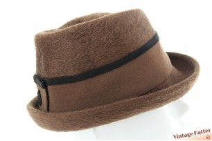 Asymmetric ladies hat Alpina brown soft fur felt 53,5 (XXS)