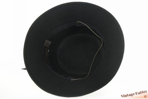 Dameshoed Wegener zwart haarvilt met lint 55 (S)