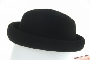 Ronde dameshoed zwart wolvilt 56,5