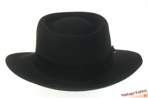 © VintageHatter.com | d-9004-56-24 Ladies hat Boutique Creations Internationales black woolfelt 56 Ladies hat Boutique Creations Internationales black woolfelt 56