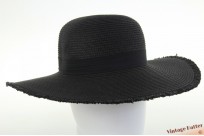 Ladies summer floppyhat Mlle Citron black paper mix  54-57 [new]
