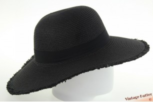 Ladies summer floppyhat Mlle Citron black paper mix  54-57 [new]