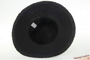 Ladies summer floppyhat Mlle Citron black paper mix  54-57 [new]