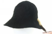 Dameshoed zwart lapin fur (konijn) 54 (XS) Dameshoed zwart lapin fur (konijn) 54 (XS)