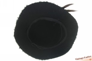 © VintageHatter.com | d-9005-54-15 Dameshoed zwart lapin fur (konijn) 54 (XS) Dameshoed zwart lapin fur (konijn) 54 (XS)