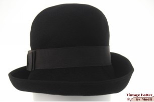 Ladies hat Tonak black sof flexible felt 55 (S)