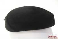Dames pillbox hoed zwart velour 55 (S)
