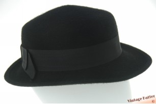 Ladies hat CAPO black short furfelt 55,5 (S)