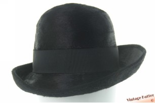 Dameshoed Aurel Huber zwart glanzend haarvilt 55 (S)