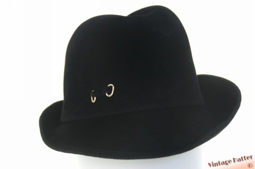 Dameshoed zwart velour 55 (S) Dameshoed zwart velour 55 (S)