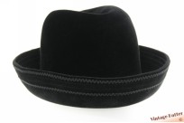 Ladies hat black velour 55 (S)