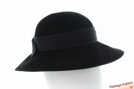 Ladies hat LaMouche black brushed felt 55 (S)