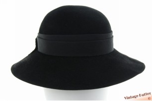 Ladies hat LaMouche black brushed felt 55 (S)
