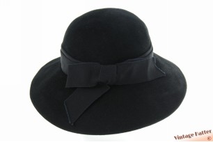 Ladies hat LaMouche black brushed felt 55 (S)