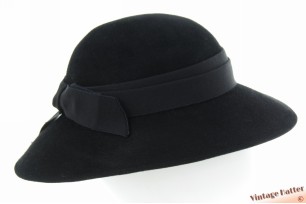 Ladies hat LaMouche black brushed felt 55 (S)