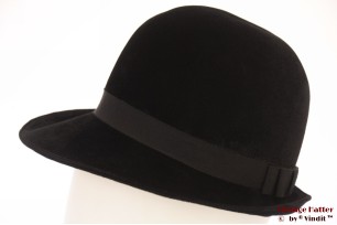 Dameshoed zwart fluweel 56