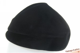 Ladies cockatil hat Marida black velour 56
