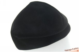 Ladies cockatil hat Marida black velour 56
