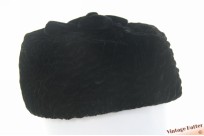 Dames cocktailhoed zwart velour 56,5
