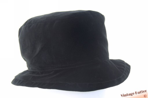 Flexible ladies winterhat black velvet 54-59