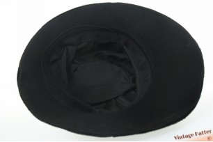 Ladies disc hat black velvet and felt 55-59