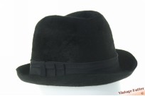 Ladies fedora with short brim black velour 57 Ladies fedora with short brim black velour 57