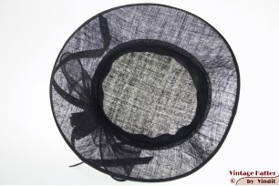 Ladies hat Favorite Modell black sinamay and feathers 57 [new]