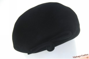 Dames cocktail hoed zwart velour 58