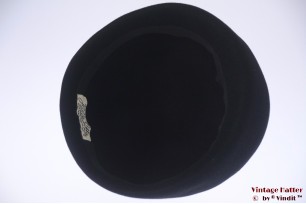 Cocktail hoed Hilde Otto zwart vilt 53-54 (XXS)