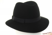 Ladies fedora black woolfelt 54,5 (XS)
