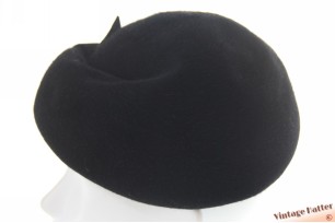 Dames cocktailhoed zwart haarvilt 54-55 (XS-S)