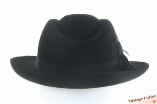 Dameshoed Markert Hut zwart vilt met veren 55 (S)