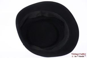 Dames cocktail hoed zwart vilt 56