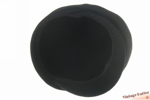 © VintageHatter.com | d-9017-56-67 Dameshoed in pet-stijl zwart vilt 56 Dameshoed in pet-stijl zwart vilt 56