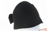Dames cloche dophoed zwart vilt met vilten strik 56