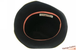 Dames jachthoed Ischler Hut zwart haarvilt met lange veren 56,5