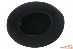 Ladies hat black short furfelt with soft outer band 56-57