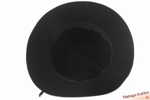 Dames gleufhoed recent model zwart flexibel wolvilt 57