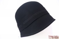 Ladies Cloche hat Diefenthal black woolfelt +/- 57...