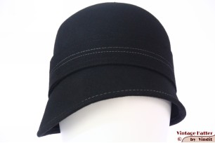 Ladies Cloche hat Diefenthal black woolfelt +/- 57 [new]