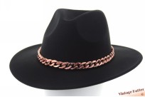 Dames outdoor gleufhoed zwart met ketting 56-58 [nieuw]