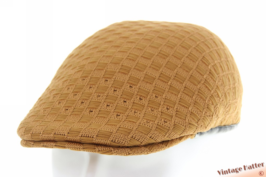 Platte pet Kangol Ventair ladder stitch beige bruin 59-62 (XL)