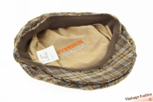 Platte pet Stetson Laporte beige bruin zijde 58-59 [als nieuw]