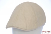 Preshaped flatcap Hawkins beige linnen cotton 58 [new]