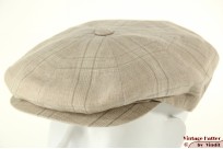 Zomer paperboy pet Borsalino Travel beige grijs linnen 55 (S) [nieuw]