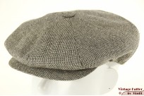 Zomer paperboy pet Borsalino Doria beige grijs zijde 55 (S) [nieuw]